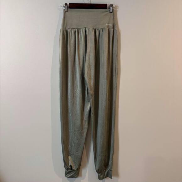 NAMA Liquid Genie Pant Emerald Green Satin Trousers Sz S - Picture 5 of 5